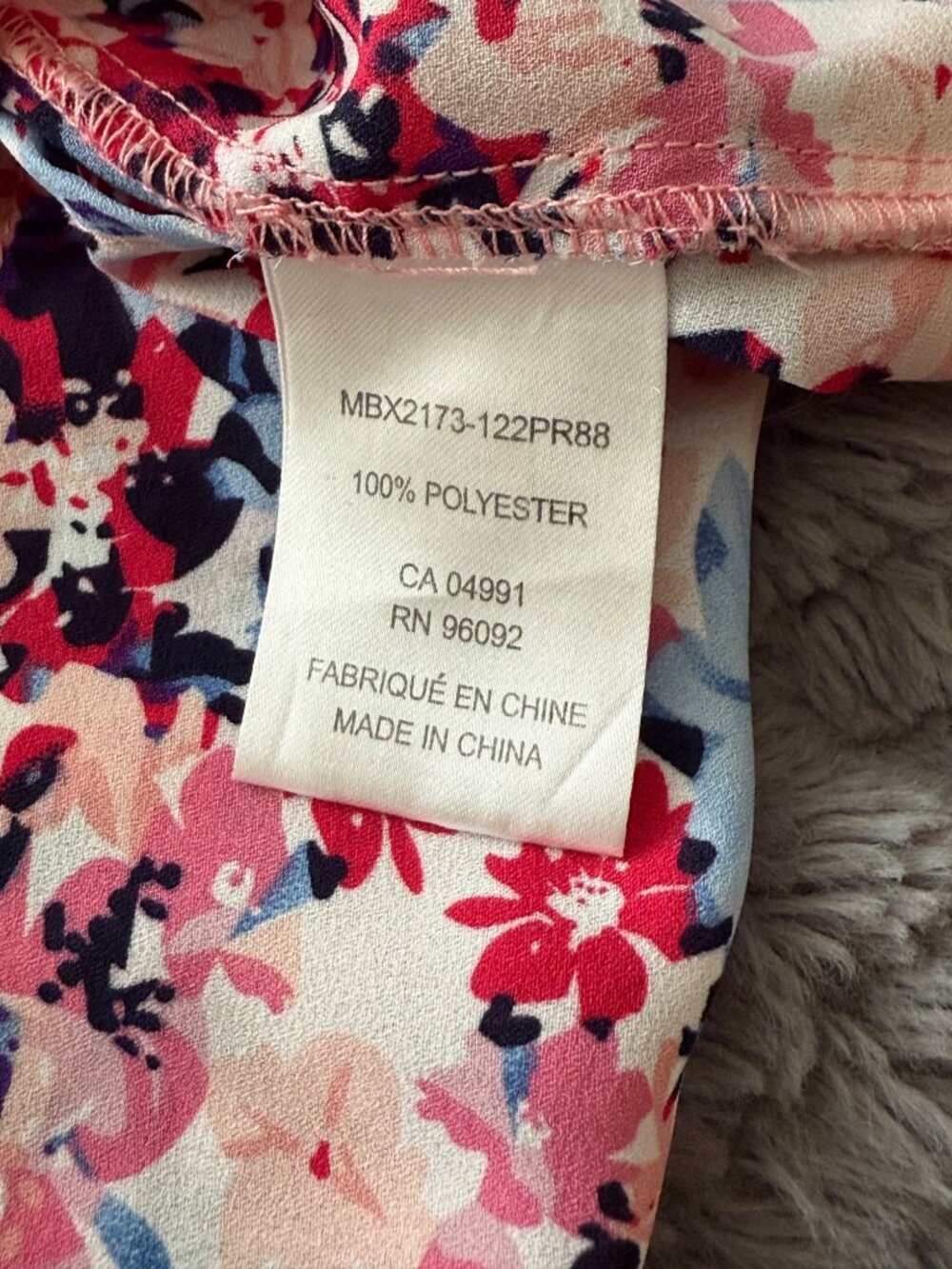 Fleur Bleve Pink Sleeveless V-Neck Floral Blouse Shirt Tunic 2X - Picture 7 of 7